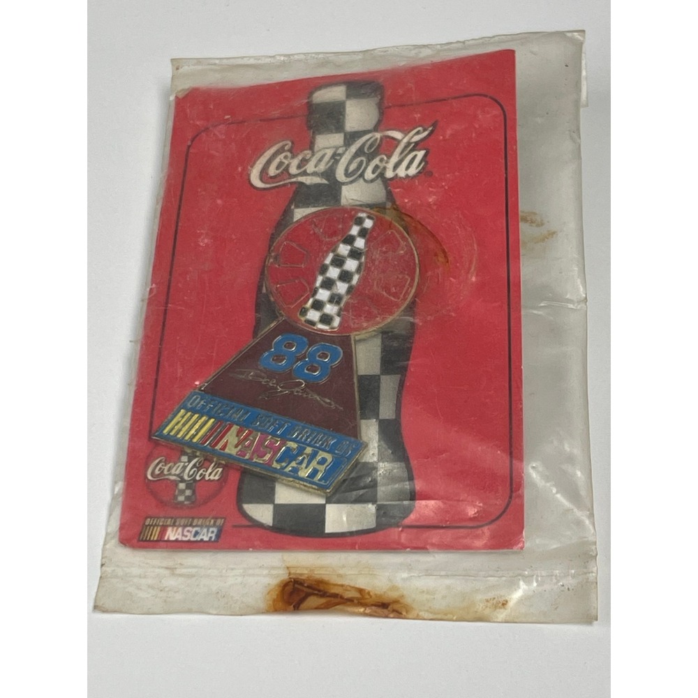 Vintage 1998 Coca-Cola NASCAR Dale Jarrett 88 Thirst For Racing Lapel Pin New